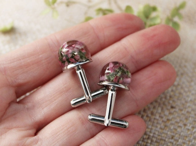 Heather cufflinks