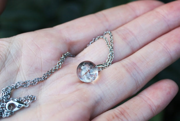 Dandelion seeds necklace