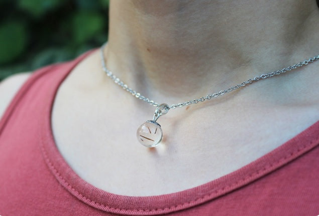 Dandelion seeds necklace