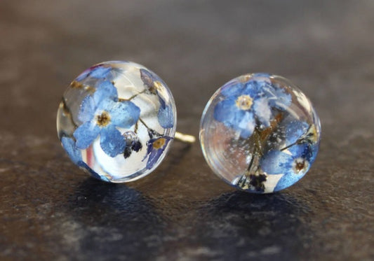 Forget me not stud earrings