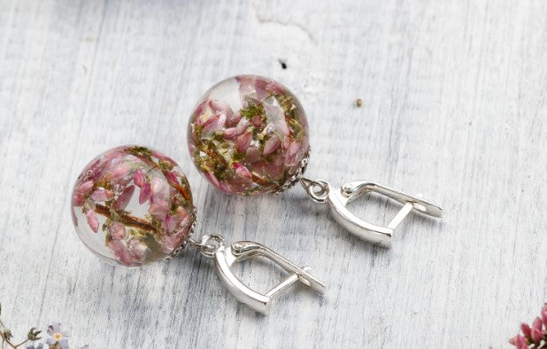Real Heather Drop Earrings