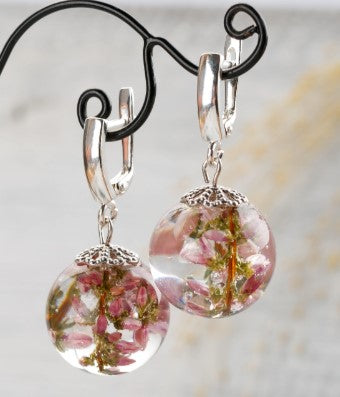 Real Heather Drop Earrings