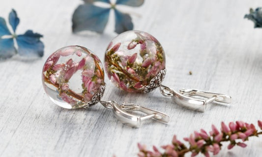 Real Heather Drop Earrings