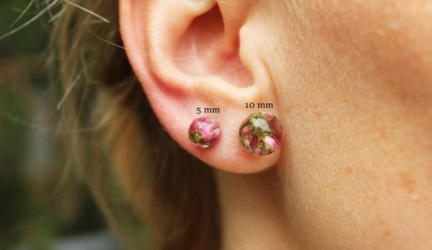 Real Heather stud earrings