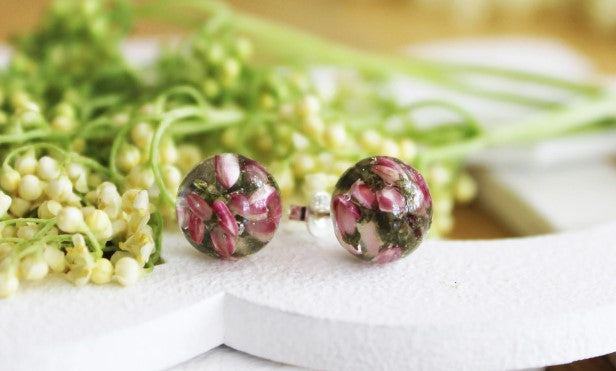 Real Heather stud earrings