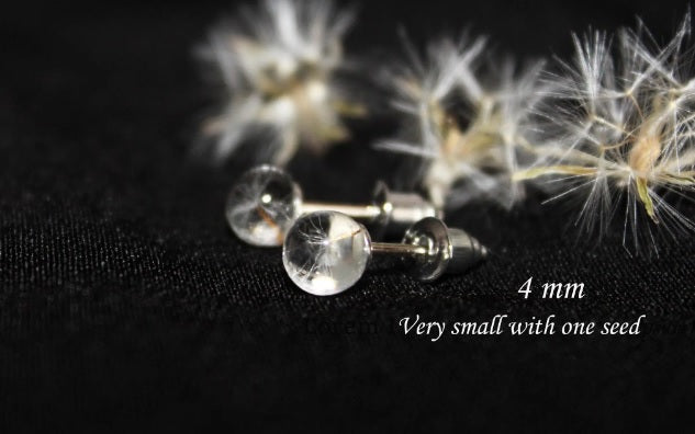 Dandelion seeds earrings
