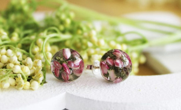 Real Heather stud earrings