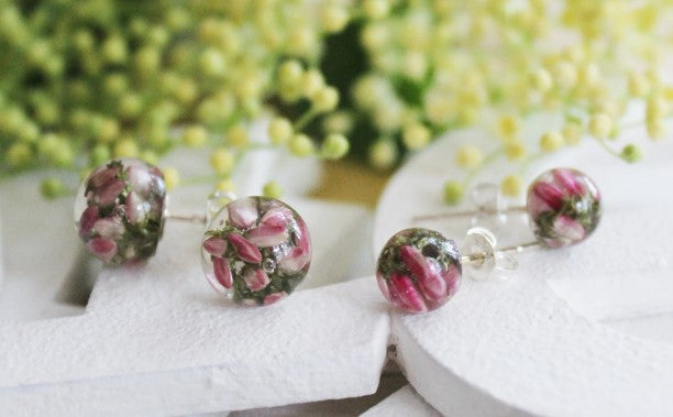 Real Heather stud earrings