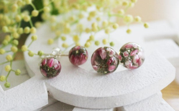Real Heather stud earrings