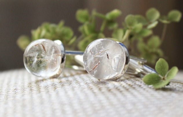 Real dandelion cufflinks