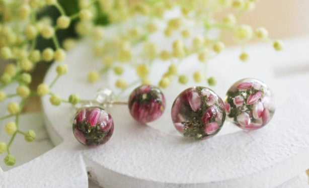 Real Heather stud earrings