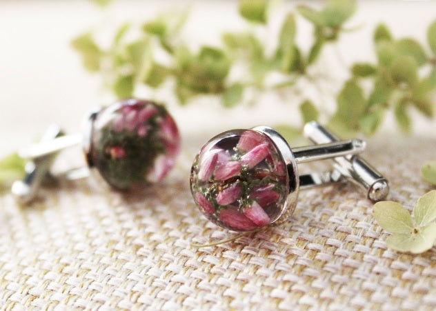 Heather cufflinks