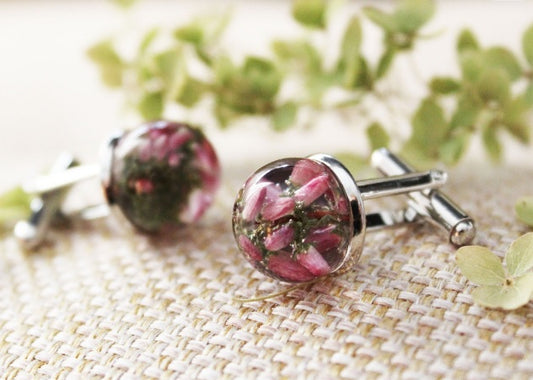 Heather cufflinks