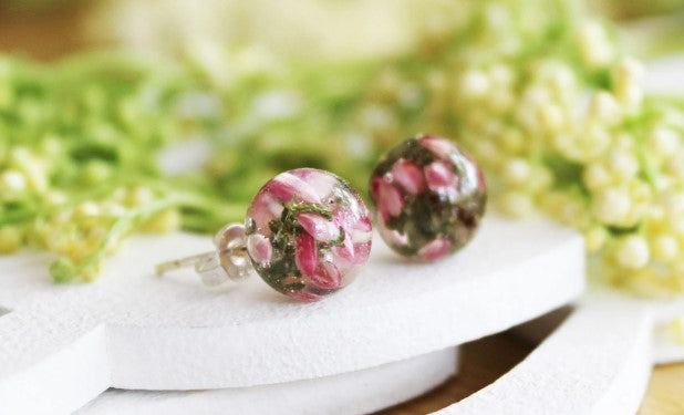 Real Heather stud earrings