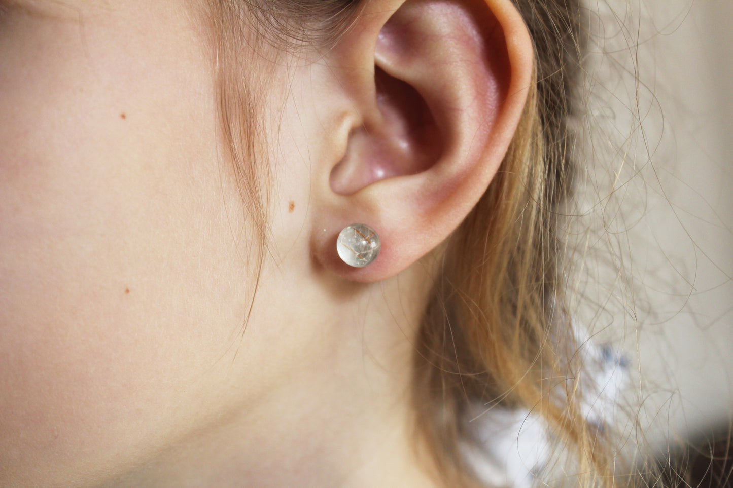 Dandelion seeds earrings