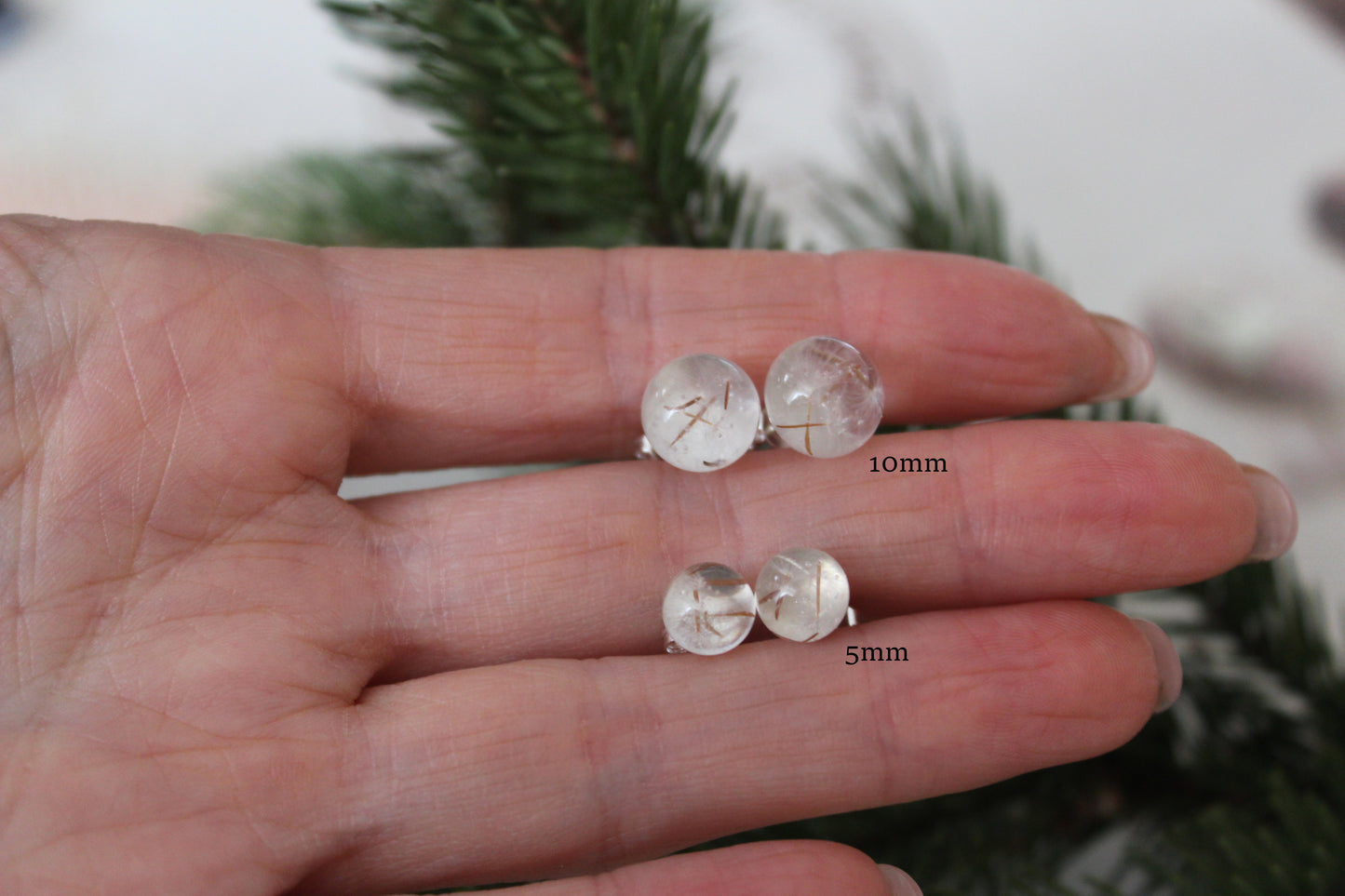 Dandelion seeds earrings