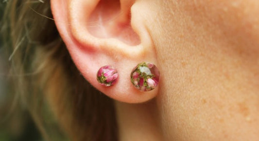 Real Heather stud earrings